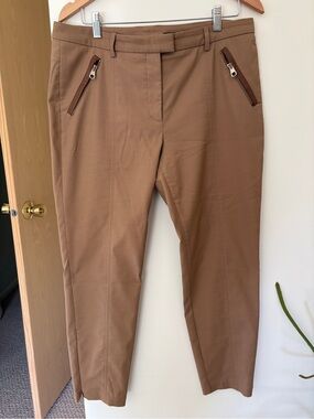Hugo Boss Women's Tan Zip Ponte Pants